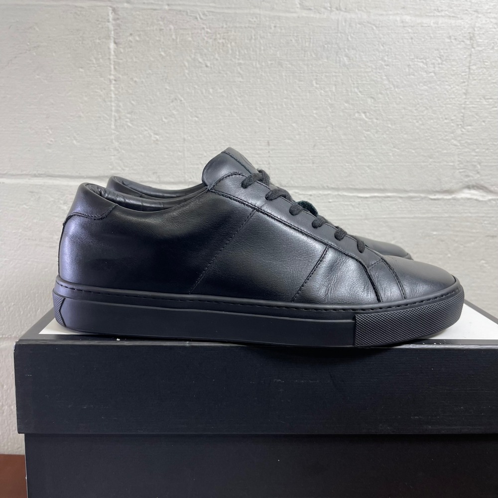 GREATS Brooklyn Royale Triple Black Leather Low Top Casual Sneakers Men's 11 US‎